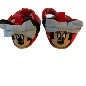 Disney Store Red Minnie Mouse Baby Dress Up Shoes Size 0-6 months